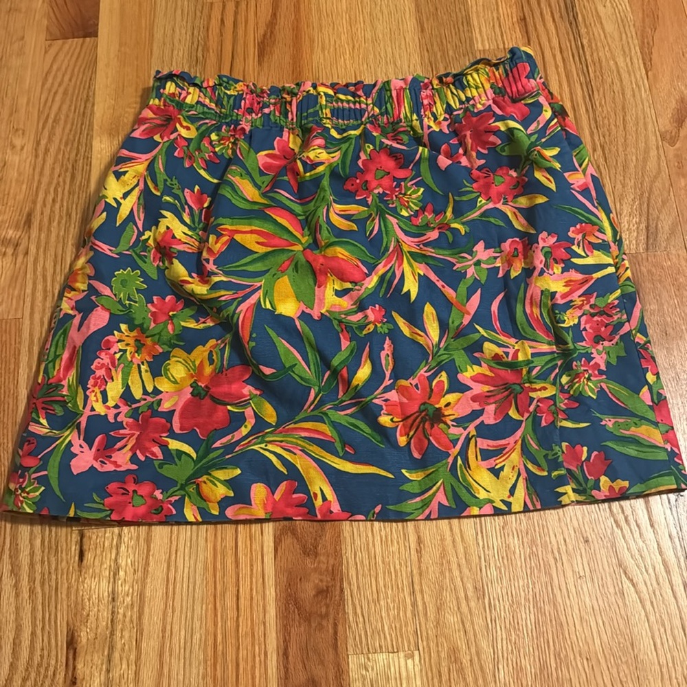 J. Crew Floral Linen Skirt